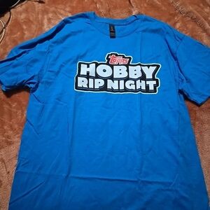 New Men’s 2024 Topps Hobby Rip Night T-shirt Blue Size Large